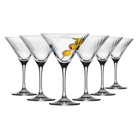 Przejdź do produktu Kieliszki ryflowane / karbowane z OPTYKIEM KROSNO Avant-Garde LUMI do martini 240 ml | 6 sztuk