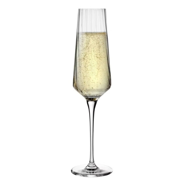 Kieliszki ryflowane / karbowane z OPTYKIEM KROSNO Avant-Garde LUMI do szampana / prosecco 200 ml | 6 sztuk