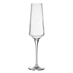 Kieliszki ryflowane / karbowane z OPTYKIEM KROSNO Avant-Garde LUMI do szampana / prosecco 200 ml | 6 sztuk
