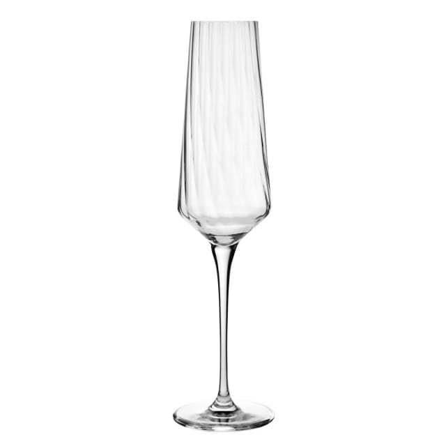 Kieliszki ryflowane / karbowane z OPTYKIEM KROSNO Avant-Garde LUMI do szampana / prosecco 200 ml | 6 sztuk