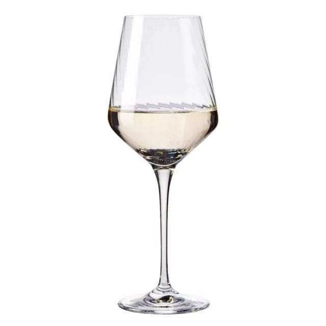 Kieliszki ryflowane / karbowane z OPTYKIEM KROSNO Avant-Garde LUMI do wina białego 450 ml | 6 sztuk