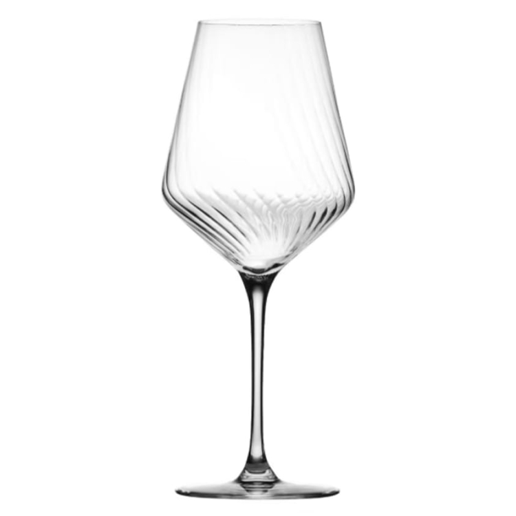 Kieliszki ryflowane / karbowane z OPTYKIEM KROSNO Avant-Garde LUMI do wina czerwonego 550 ml | 6 sztuk