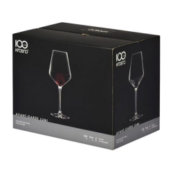 Kieliszki ryflowane / karbowane z OPTYKIEM KROSNO Avant-Garde LUMI do wina czerwonego 550 ml | 6 sztuk