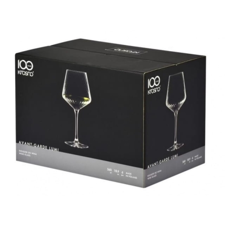 Przejdź do produktu Kieliszki ryflowane / karbowane z OPTYKIEM KROSNO Avant-Garde LUMI do wina białego Chardonnay 560 ml | 6 sztuk