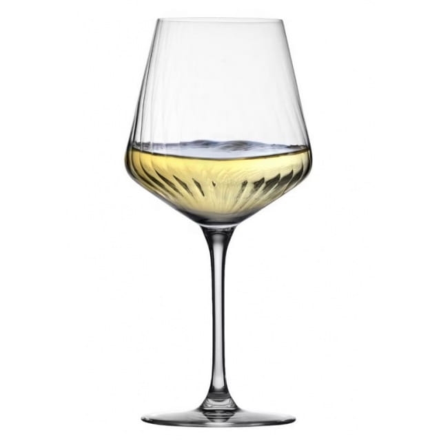 Kieliszki ryflowane / karbowane z OPTYKIEM KROSNO Avant-Garde LUMI do wina białego Chardonnay 560 ml | 6 sztuk