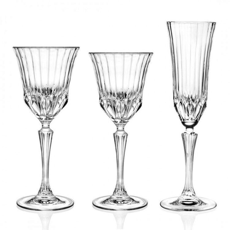 Zestaw komplet kieliszków do wina i szampana RCR Adagio 18el