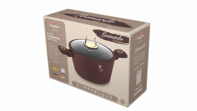 Garnek tradycyjny z pokrywką 24cm 4,1L Berlinger Haus Leonardo BH-8041