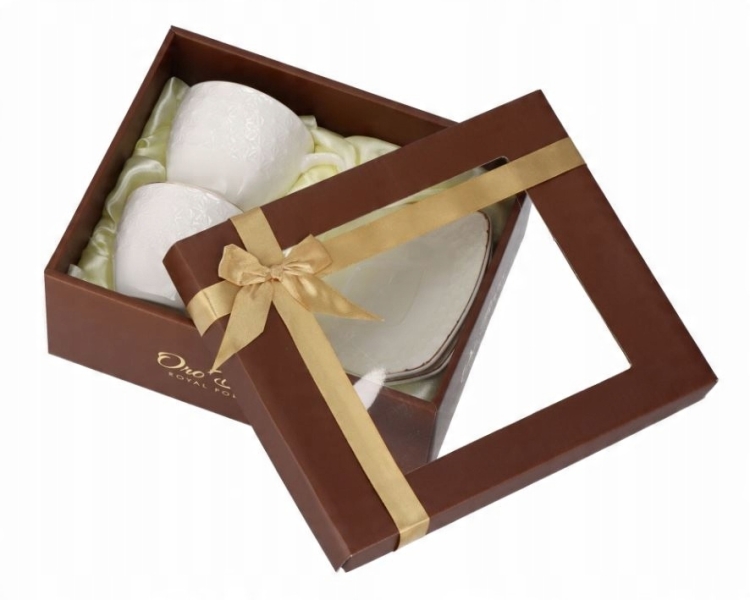 Bianco BO-2295 Komplet filiżanek do kawy herbaty porcelana 240ml + spodki