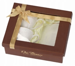 Bianco BO-2295 Komplet filiżanek do kawy herbaty porcelana 240ml + spodki