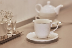 Bianco BO-2318 Komplet filiżanek do kawy herbaty porcelana 240ml + spodki