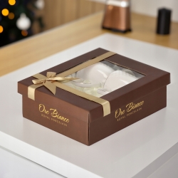 Bianco BO-2691 Komplet filiżanek do kawy herbaty porcelana 190ml + spodki