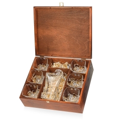 Ekskluzywny zestaw do whisky Bohemia CRACK 6+1 w skrzynce z GRAWEREM