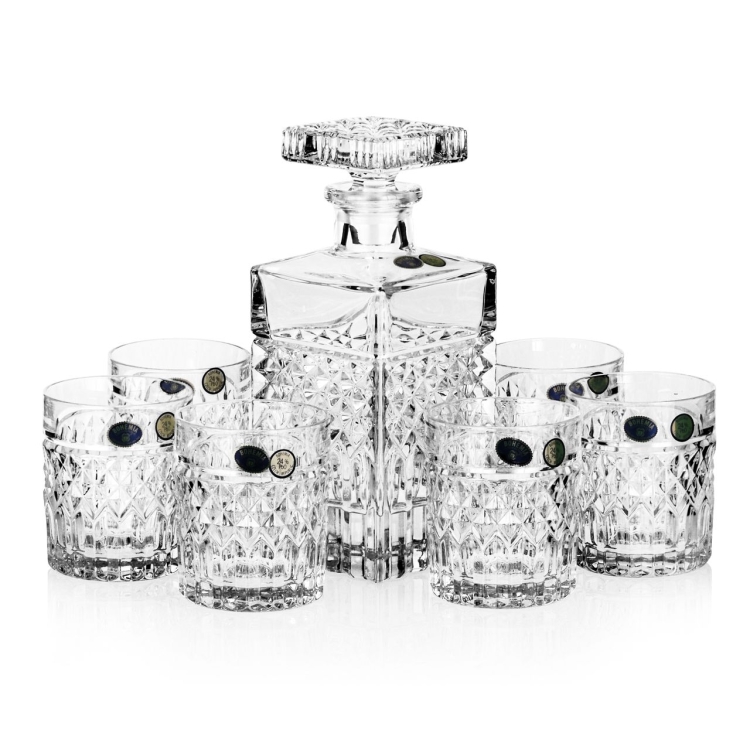 Ekskluzywny zestaw do whisky Bohemia Harry 6+1 w skrzynce z GRAWEREM