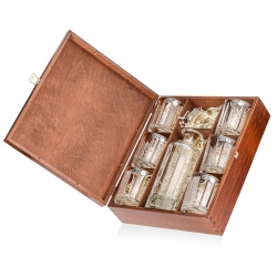 Ekskluzywny zestaw do whisky Bohemia Choker 6+1 w skrzynce z GRAWEREM