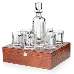 Ekskluzywny zestaw do whisky Bohemia Choker 6+1 w skrzynce z GRAWEREM