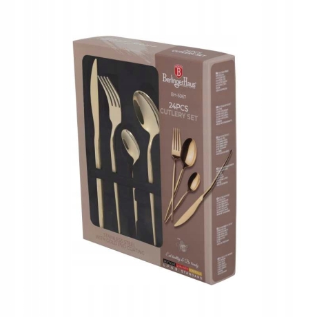 Przejdź do produktu Sztućce Berlinger Haus Sahara Champagne Satin BH-3067