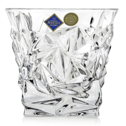 Kryształowe szklanki do whisky Bohemia GLACIER 350ml w skrzynce z GRAWEREM