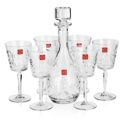 Kryształowy zestaw do wina 6+1 RCR Tattoo karafka + kieliszki