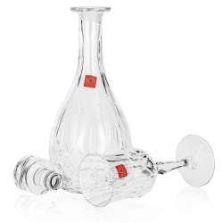 Kryształowy zestaw do wina 6+1 RCR Opera karafka + kieliszki