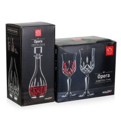 Kryształowy zestaw do wina 6+1 RCR Opera karafka + kieliszki