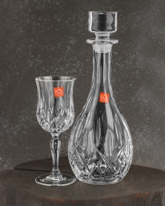 Kryształowy zestaw do wina 6+1 RCR Opera karafka + kieliszki