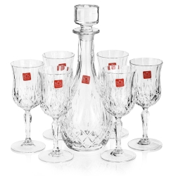 Kryształowy zestaw do wina 6+1 RCR Opera karafka + kieliszki