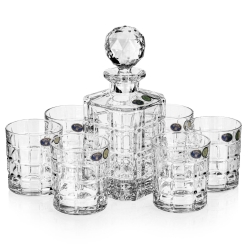 Ekskluzywny zestaw do whisky Bohemia Timesquare 6+1 w skrzynce z GRAWEREM