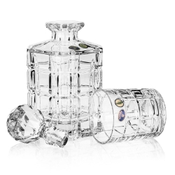 Ekskluzywny zestaw do whisky Bohemia Timesquare 6+1 w skrzynce z GRAWEREM