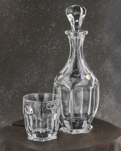 Ekskluzywny zestaw do whisky Bohemia Safari 6+1 w skrzynce z GRAWEREM