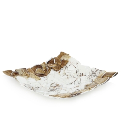 Ekskluzywna kwadratowa szklana patera na owoce pizze 30cm "27A"