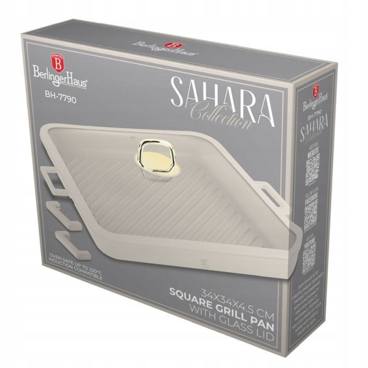 Patelnia grillowa z pokrywką Berlinger Haus Sahara 34cm BH-7790