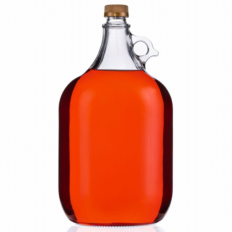 Dama gąsior balon na wino 5L butla szklana z uchem + zakrętka + koszyk