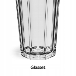 Duże szklanki do napojów Glasset ALVA XXL 630/700ml 6szt + słomki szklane Vialli Design VITA