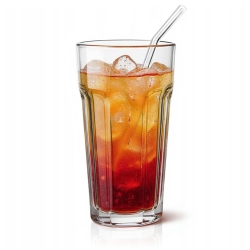 Duże szklanki do napojów Glasset ALVA XXL 630/700ml 6szt + słomki szklane Vialli Design VITA