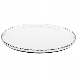 DUŻY szklany talerz patera na ciasto owoce Pasabahce Patisserie ⌀ 32,2 cm