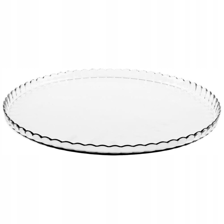 DUŻY szklany talerz patera na ciasto owoce Pasabahce Patisserie ⌀ 32,2 cm
