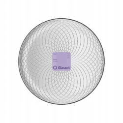 Szklany duży talerz patera na ciasto tłoczony wzór Glasset Decco ⌀ 30 cm