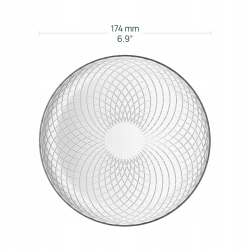 Szklany mały talerzyk na ciasto tłoczony wzór Glasset Decco ⌀ 17,5 cm