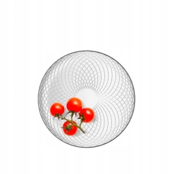 Szklany mały talerzyk na ciasto tłoczony wzór Glasset Decco ⌀ 17,5 cm