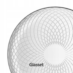 Szklany mały talerzyk na ciasto tłoczony wzór Glasset Decco ⌀ 17,5 cm