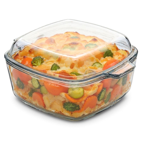 Przejdź do produktu Naczynie żaroodporne Kwadratowe brytfanna z pokrywą ALTOM DESIGN Vega 2,5L