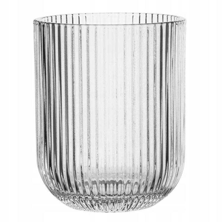 Szklanki niskie do soku wody ryflowane karbowane prążkowane Altom Design Selena 270 ml 6 szt.