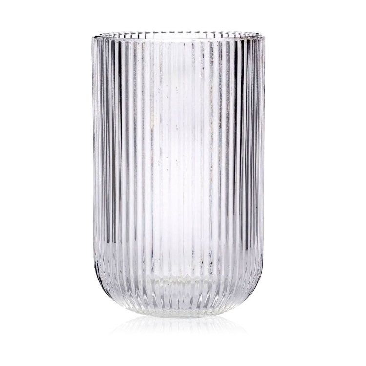 Szklanki wysokie long drink do drinków soku wody ryflowane karbowane prążkowane Altom Design Selena 430 ml 6 szt.