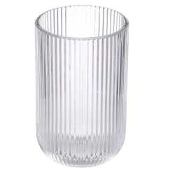 Szklanki wysokie long drink do drinków soku wody ryflowane karbowane prążkowane Altom Design Selena 430 ml 6 szt.