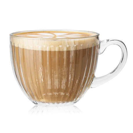 Przejdź do produktu Kubki filiżanki szklane duże do kawy herbaty Altom Design VENUS 460 ml 6szt