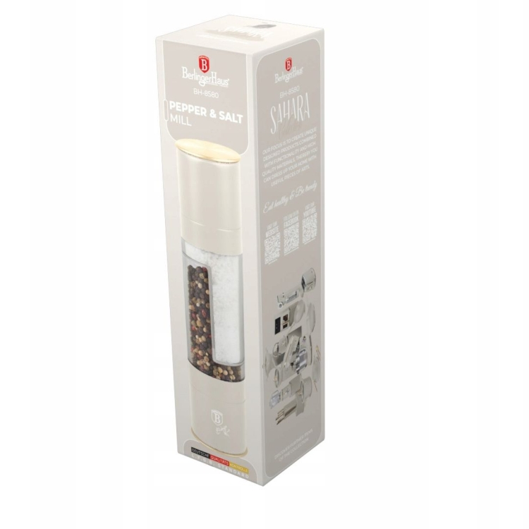 Młynek ręczny do soli i pieprzu 2 w 1 Berlinger Haus Sahara BH-8580A