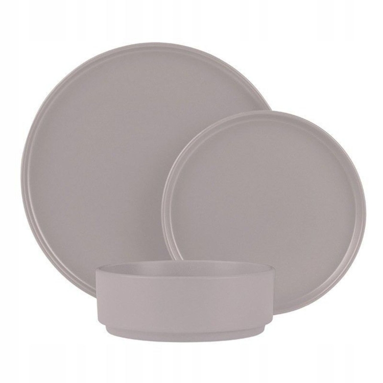 Zestaw obiadowy talerze Berlinger Haus Taupe 18 el. BH-10006