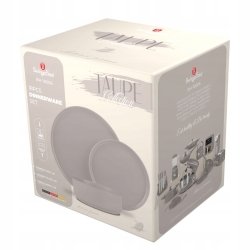 Zestaw obiadowy talerze Berlinger Haus Taupe 18 el. BH-10006