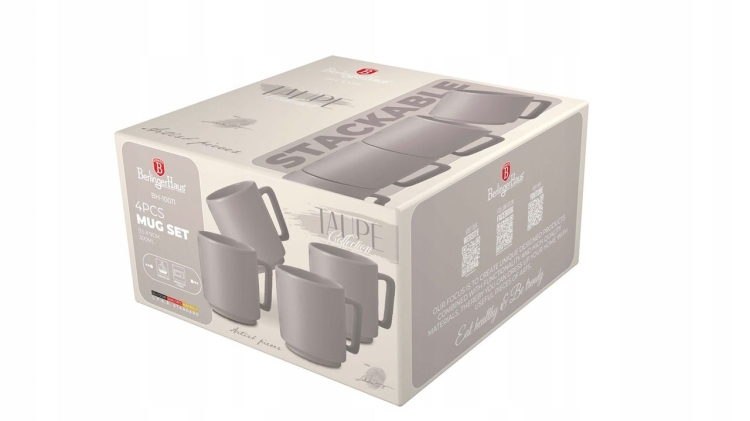 Zestaw kubków ceramicznych 300 ml Berlinger Haus Taupe BH-10011