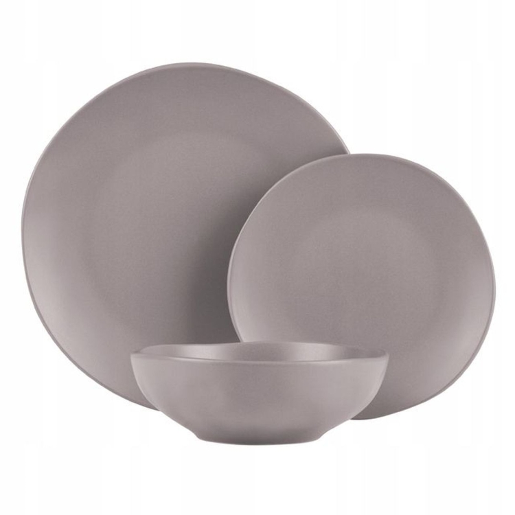 Zestaw obiadowy talerze Berlinger Haus Taupe 18 el. BH-10023